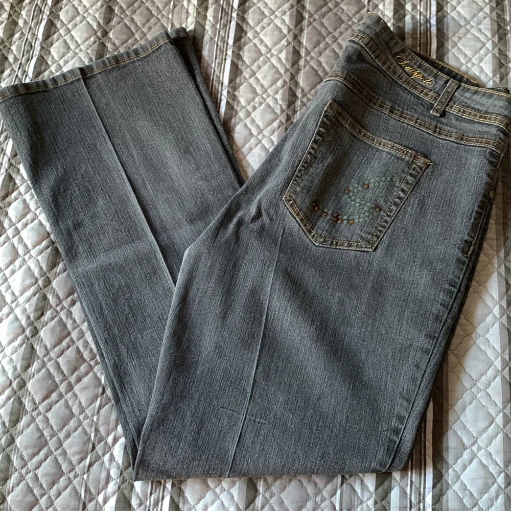 South Pole Gray Flare Wide Leg Jeans